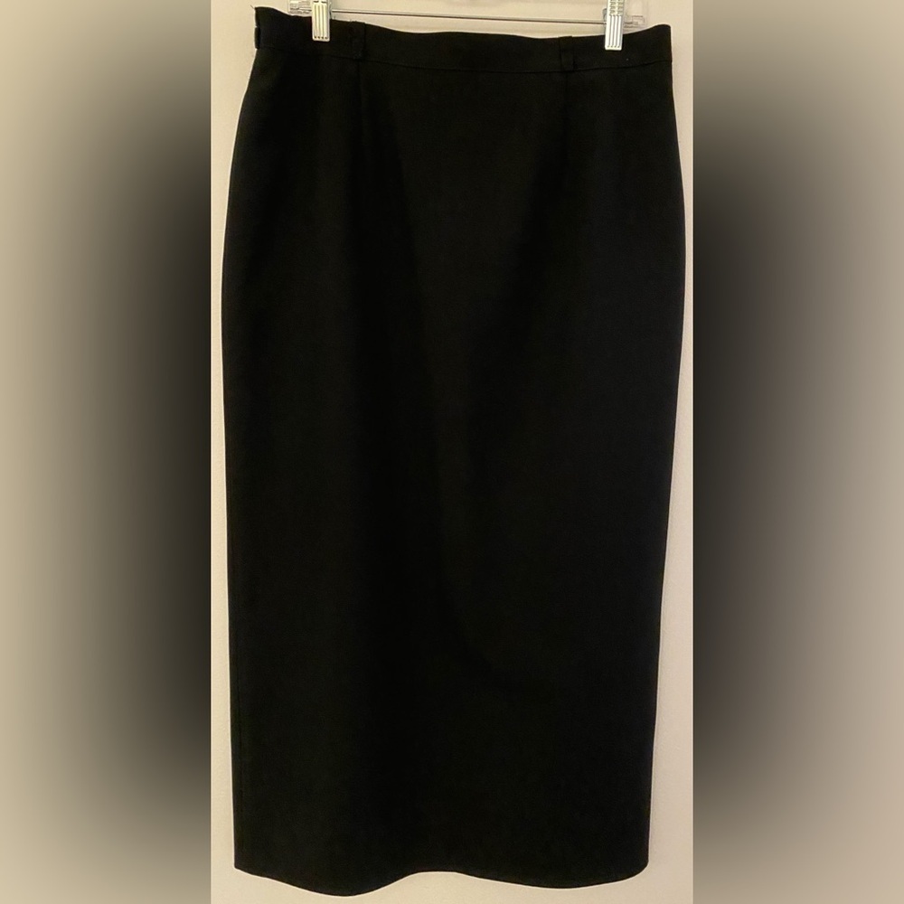 Fabiani Black Midi Long Cropped Workwear Skirt Women's Size 12 Large
